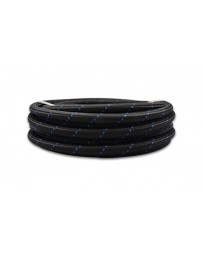 Vibrant Performance 2ft Roll of Black Blue Nylon Braided Flex Hose AN Size: -4 Hose ID: 0.22"