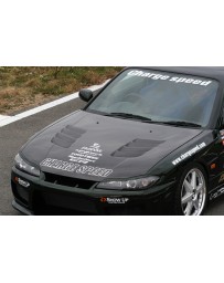 ChargeSpeed 99-05 Nissan 240SX S-15 Type-2 Vented FRP Hood