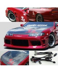 ChargeSpeed Nissan S14 to S15 Front Conv. Vented Carbon Hood