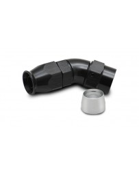 Vibrant Performance 45 Degree High Flow Hose End Fitting for PTFE Lined Hose, -6AN