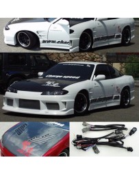 ChargeSpeed Nissan S13 to S15 Front Conv. Vent Carbon Hood