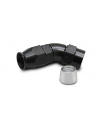 Vibrant Performance 45 Degree High Flow Hose End Fitting for PTFE Lined Hose, -4AN