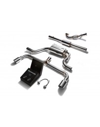 ARMYTRIX Stainless Steel Valvetronic Catback Exhaust System Dual Chrome Silver Tips Volkswagen Scirocco R 2.0TSI 2009-2019