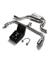 ARMYTRIX Stainless Steel Valvetronic Catback Exhaust System Dual Chrome Silver Tips Volkswagen Golf GTI MK6 2010-2014