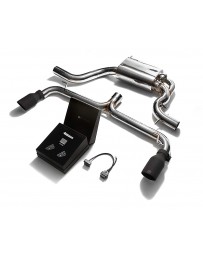 ARMYTRIX Stainless Steel Valvetronic Catback Exhaust System Dual Matte Black Tips Volkswagen Golf GTI MK6 2010-2014