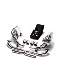 ARMYTRIX Stainless Steel Valvetronic Exhaust System Quad Chrome Silver Tips Porsche 997.2 Carrera PDK 2009-2011