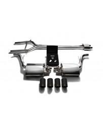 ARMYTRIX Stainless Steel Valvetronic Exhaust System Quad Matte Black Tips Porsche 970 Panamera S GTS 2010-2013