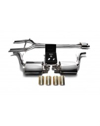 ARMYTRIX Stainless Steel Valvetronic Exhaust System Quad Gold Tips Porsche 970 Panamera S GTS 2010-2013