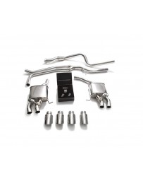 ARMYTRIX Stainless Steel Valvetronic Exhaust System Quad Chrome Silver Tips Porsche Macan 2.0T 2019+