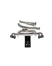 ARMYTRIX STAINLESS STEEL VALVETRONIC CATBACK EXHAUST 102MM SYSTEM NISSAN GT-R R35 WITH QUAD CARBON TIPS