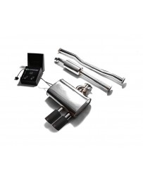 ARMYTRIX Stainless Steel Valvetronic Exhaust System Dual Matte Black Mini Cooper S F 55 2014-2020