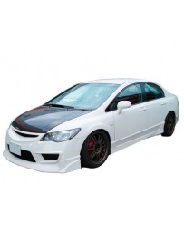 VIS Racing 2006-2011 Honda Civic Jdm 4dr Js Style Front Bumper Garnishes