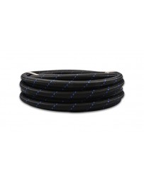 Vibrant Performance 2ft Roll of Black Blue Nylon Braided Flex Hose AN Size: -6 Hose ID: 0.34"