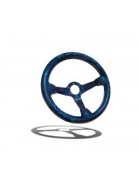Street Aero Shadow Blue Forged Carbon Fiber Steering Wheel