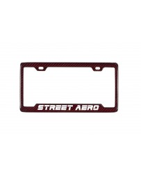 Street Aero’s 100% Real Carbon Fiber License Plate Frame (Red)