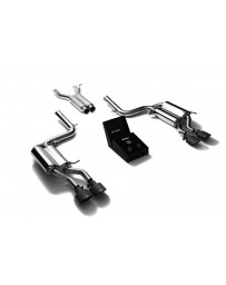 ARMYTRIX Stainless Steel Valvetronic Catback Exhaust System Quad Matte Black Tips Mercedes Benz C63 AMG W204 2008-2014