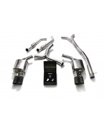 ARMYTRIX Stainless Steel Valvetronic Catback Exhaust System Quad Matte Black Tips BRABUS Mercedes C400 C450 C43 AMG W205 2015+