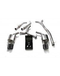ARMYTRIX Stainless Steel Valvetronic Catback Exhaust System Quad Carbon Tips BRABUS Mercedes C400 C450 C43 AMG W205 2015+