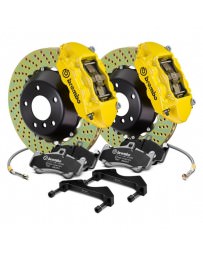 Focus ST 2013+ Brembo GT Series Cross Drilled Yellow 2-Piece Rotor Front Brake Kit