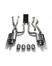 ARMYTRIX Stainless Steel Valvetronic Header Back Exhaust System Quad Chrome Silver Tips Lexus RC-F 5.0L V8 2015-2020