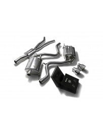 ARMYTRIX Stainless Steel Valvetronic Catback Exhaust System Dual Chrome Silver Tips Ford Mustang 2.3L EcoBoost 2015-2020