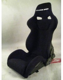 ChargeSpeed Reclined Racing Seat Genoa R Kevlar Black