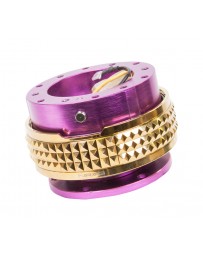 NRG Quick Release Kit - Pyramid Edition - Purple Body / Chrome Gold Pyramid Ring