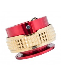 NRG Quick Release Kit - Pyramid Edition - Red Body / Chrome Gold Pyramid Ring