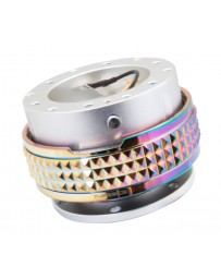 NRG Quick Release Kit - Pyramid Edition - Silver Body / Neochrome Pyramid Ring