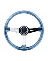 NRG Reinforced Steering Wheel - Matsuri 350mm 2in Deep Dish Clear Acrylic Steering Wheel