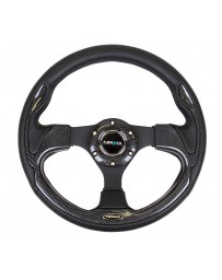 NRG Reinforced Steering Wheel 320mm Sport with Carbon Fiber Look Trim (001CBL)