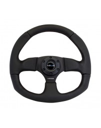 NRG Reinforced Steering Wheel (320mm Horizontal / 330mm Vertical) Leather with Black Stitching