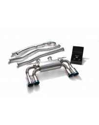 ARMYTRIX Stainless Steel Valvetronic Catback Exhaust System Quad Blue Coated Tips BMW M2 F87 2016-2020