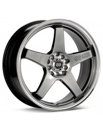 Enkei EV5 17x7 4x100/114.3 45mm Offset 72.6 Bore Diameter Hyper Black with Machined Lip Wheel