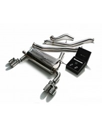 ARMYTRIX Stainless Steel Valvetronic Catback Exhaust System Quad Chrome Silver Tips BMW 328i GT F34 2013-2015