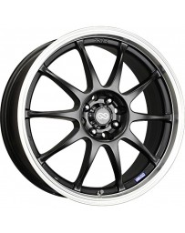 Enkei J10 17x7 5x100 38mm Offset Dia Matte Black w/ Machined Lip Wheel