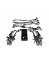 ARMYTRIX Stainless Steel Valvetronic Catback Exhaust System Quad Chrome Silver Tips BMW M6 F12 F13 2013-2019