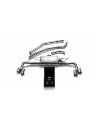 ARMYTRIX Stainless Steel Valvetronic Catback Exhaust System Quad Chrome Silver Tips BMW X5 xDrive 35i F15 14-18