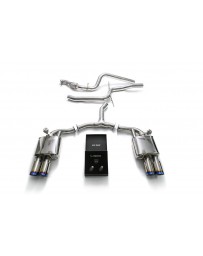 ARMYTRIX Stainless Steel Valvetronic Catback Exhaust System Quad Blue Coated Tips Audi A4 Quattro 2.0 TFSI 4WD 2016-2020