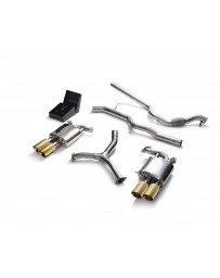 ARMYTRIX Stainless Steel Valvetronic Catback Exhaust System Quad Gold Tips Audi A5 Quattro Sportback 2.0 TFSI B9 16-20