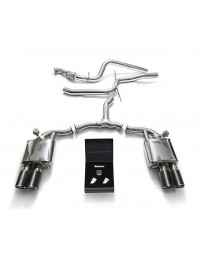 ARMYTRIX Stainless Steel Valvetronic Catback Exhaust System Quad Carbon Tips Audi A5 Quattro Sportback 2.0 TFSI B9 16-20