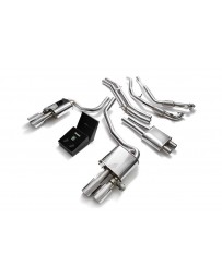 ARMYTRIX Stainless Steel Valvetronic Catback Exhaust System Quad Chrome Silver Tips Audi S5 Coupe 3.0L V6 Turbo B9 17-20