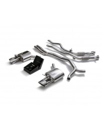 ARMYTRIX Stainless Steel Valvetronic Catback Exhaust System Dual Chrome Silver Tips Audi RS4 RS5 B9 2.9 V6 Turbo 2017-2020