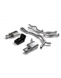 ARMYTRIX Stainless Steel Valvetronic Sport Catback Exhaust System w/Dual Chrome Silver Tips Audi RS5 B9 2D