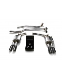 ARMYTRIX Stainless Steel Valvetronic Catback Exhaust System Quad Carbon Tips Audi A4 A5 B8 2008-2020