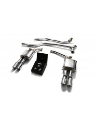 ARMYTRIX Stainless Steel Valvetronic Catback Exhaust System Quad Chrome Silver Tips Audi A5 Quattro 2008-2015