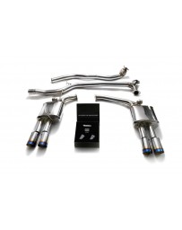 ARMYTRIX Stainless Steel Valvetronic Catback Exhaust System Quad Blue Coated Tips Audi A5 Quattro 2008-2015