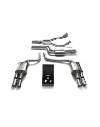 ARMYTRIX Stainless Steel Valvetronic Catback Exhaust System Quad Chrome Silver Tips Audi A4/A5 S4/S5 3.0L TFSI 2009-2015