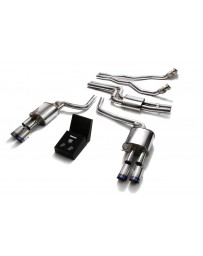 ARMYTRIX Stainless Steel Valvetronic Catback Exhaust System Quad Blue Coated Tips Audi A4/A5 S4/S5 3.0L TFSI 2009-2015