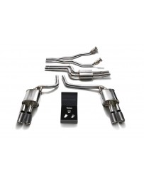 ARMYTRIX Stainless Steel Valvetronic Catback Exhaust System Quad Matte Black Tips Audi A5/S5 Coupe Cabriolet B8 3.0 08-16